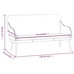 Panca Marrone 110x76x80 cm in Similpelle