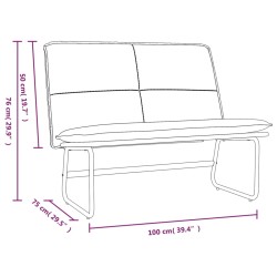   Panca Crema 100x75x76 cm in Similpelle