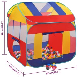 vidaXL Tenda da Gioco con 550 Palline 123x120x126 cm