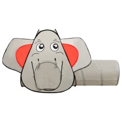 vidaXL Tenda Gioco Bambini Elefante Grigio 250 Palline 174x86x101 cm