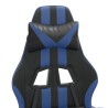 Sedia da Gaming Girevole Nero e Blu in Similpelle