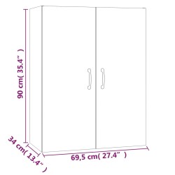   Mobile Pensile Rovere Sonoma 69,5x34x90 cm in Legno Ingegnerizzato