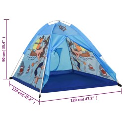 vidaXL Tenda da Gioco per Bambini Blu con 250 Palline 120x120x90 cm