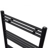 vidaXL Radiatore Centrale Portasciugamano Dritto Nero 480 x 480 mm