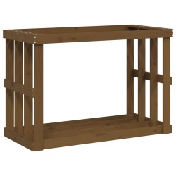   Portaceppi da Esterno Miele 108x52x74 cm Legno Massello di Pino