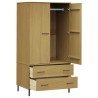   Armadio Gambe Metallo Marrone 90x55x172,5cm Legno Massello OSLO