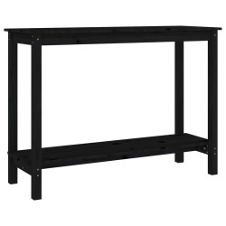   Tavolo Consolle Nero 110x40x80 cm in Legno Massello di Pino