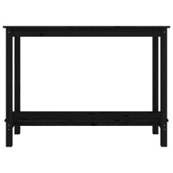   Tavolo Consolle Nero 110x40x80 cm in Legno Massello di Pino