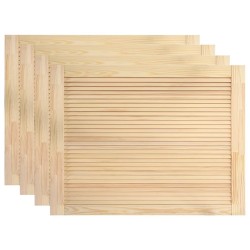 vidaXL Ante a Lamelle 4 pz in Legno Massello di Pino 39,5x59,4 cm