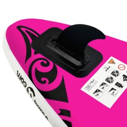 vidaXL Set Tavola Gonfiabile da SUP 366x76x15 cm Rosa