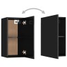 vidaXL Mobili Porta TV 2pz Nero Lucido 30,5x30x60 cm Legno ingegnerizzato