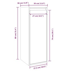   Pensili Miele 2pz 30x30x80 cm in Legno Massello di Pino