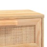    Tavolo Consolle Marrone 80x30x75 Massello Pino Rattan Naturale