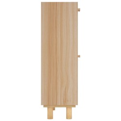   Scarpiera Marrone52x25x80cm Legno ingegnerizzato e Rattan Naturale