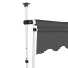 vidaXL Tenda da Sole Retrattile Manuale 400 cm Antracite