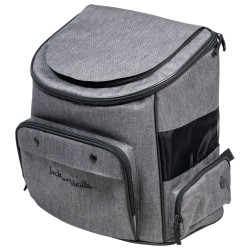 Jack and Vanilla Zaino per Animali Travel 40x25x36 cm Grigio/Nero