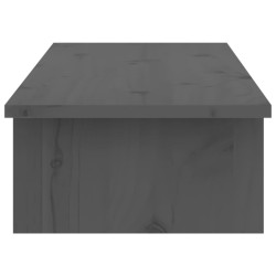   Supporto per Monitor Grigio 100x27x15 cm Legno Massello di Pino