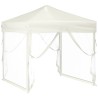 Tenda per Feste Pieghevole con Pareti Laterali Crema 2x2 m