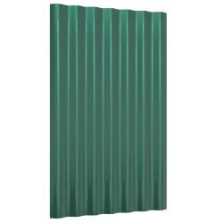   Pannelli Tetto 36pz Acciaio Verniciato a Polvere Verde 60x36 cm