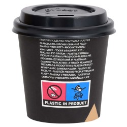 vidaXL Bicchieri di Carta da Caffè con Coperchi 120 ml 1000 pz Neri