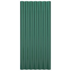   Pannelli Tetto 36pz Acciaio Verniciato a Polvere Verde 80x36 cm