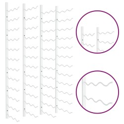 vidaXL Portavini da Parete per 36 Bottiglie 2 pz Bianchi in Ferro