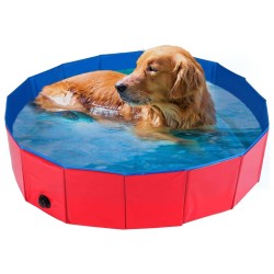 Animal Boulevard Piscina per Animali Cooling L 100x100x30 cm Rosso/Blu