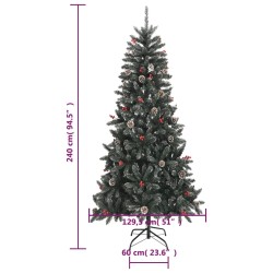   Albero di Natale Artificiale con Base Verde 240 cm PVC