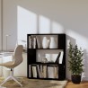   Libreria/Divisorio Nero 80x25x101 cm in Legno Massello di Pino