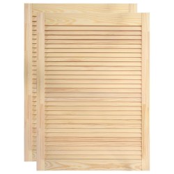 vidaXL Ante a Lamelle 2 pz in Legno Massello di Pino 69x39,4 cm