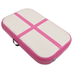 vidaXL Tappetino Ginnastica Gonfiabile con Pompa 60x100x15 cm PVC Rosa