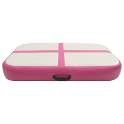 vidaXL Tappetino Ginnastica Gonfiabile con Pompa 60x100x15 cm PVC Rosa