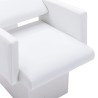 vidaXL Poltrona e Lavatesta per Shampoo Bianco 129x59x82cm Similpelle