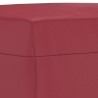 vidaXL Poggiapiedi Rosso Vino 70x55x41 cm in Similpelle