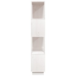   Libreria/Divisorio Bianco 80x25x132 cm Legno Massello di Pino