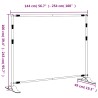 vidaXL Supporti per Fondali 2 pz Neri 254x243 cm in Acciaio