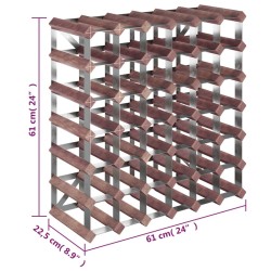 vidaXL Portabottiglie per 42 Bottiglie Legno Massello di Pino Marrone