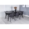 Venture Home Sedie da Pranzo 2 pz Velvet in Poliestere Nero