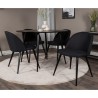 Venture Home Sedie da Pranzo 2 pz Velvet in Poliestere Nero