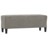   Panca Grigio chiaro 100x35x41 cm in Velluto