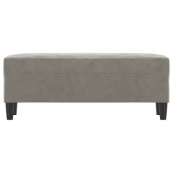   Panca Grigio chiaro 100x35x41 cm in Velluto