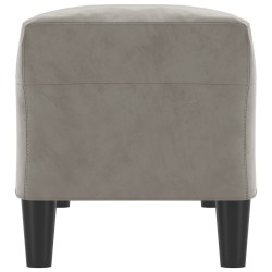   Panca Grigio chiaro 100x35x41 cm in Velluto