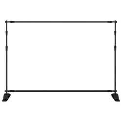 vidaXL Supporti per Fondali 2 pz Neri 305x243 cm in Acciaio