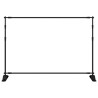 vidaXL Supporti per Fondali 2 pz Neri 305x243 cm in Acciaio