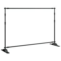 vidaXL Supporti per Fondali 2 pz Neri 305x243 cm in Acciaio