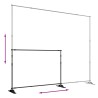 vidaXL Supporti per Fondali 2 pz Neri 305x243 cm in Acciaio