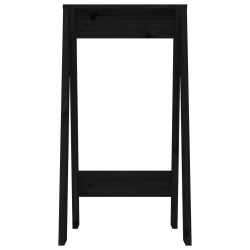   Sgabelli 2 pz Nero 40x40x75 cm in Legno Massello di Pino