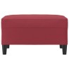 vidaXL Poggiapiedi Rosso Vino 70x55x41 cm in Similpelle