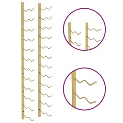   Portavini da Parete per 24 Bottiglie Oro in Ferro