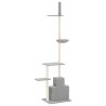 Albero per Gatti Pavimento Soffitto Grigio Chiaro 250,5-276,5cm